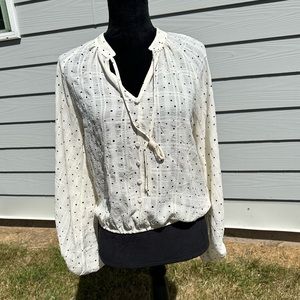 Cute polka dot flowy blouse